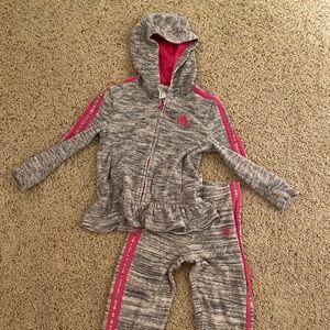 EUC girls adidas velour track suit